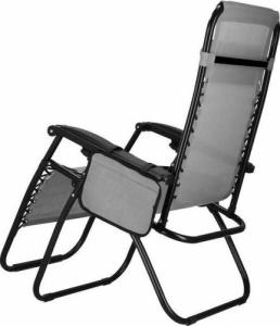 Springos Leżak zero gravity z zagłówkiem ciemny szary UNIWERSALNY 17