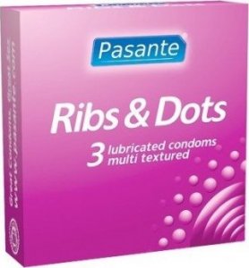 Pasante Prezerwatywy PASANTE Intensity prążki 3szt 1