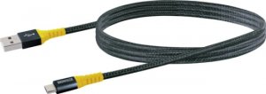Kabel USB Schwaiger USB-A - microUSB 1.2 m Czarno-żółty (WKUM10511) 1