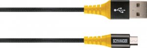 Kabel USB Schwaiger USB-A - microUSB 1.2 m Czarno-żółty (WKUM10511) 2