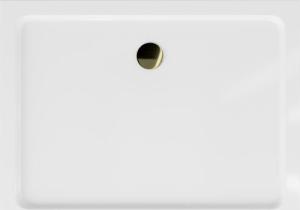 Brodzik Mexen Mexen Flat brodzik prostokątny slim 110 x 80 cm, biały, syfon złoty - 40108011G 4