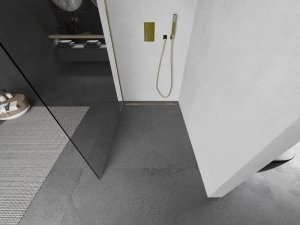 Mexen Mexen Kioto ścianka prysznicowa 60 x 200 cm, transparent 8 mm, złoty - 800-060-101-50-00 10