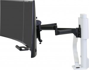 Ergotron ERGOTRON Trace Dual Monitors, Panel Clamp, Bright 45-631-216 Uchwyt stołowy 1