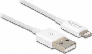 Kabel USB Delock USB-A - Lightning 1 m Biały (83000) 1