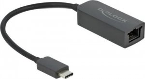 Adapter USB Delock 66645 USB-C - RJ45 Czarny  (66645) 1