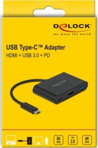 HUB USB Delock DELOCK USB Type-C Adapter > HDMI 4K 30Hz USB Type-A/C PD 2