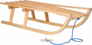 Springos Sanki drewniane 90 cm lakierowane, klasyczne dla dzieci UNIWERSALNY 1