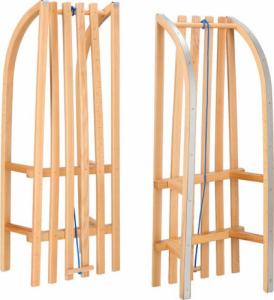 Springos Sanki drewniane 90 cm lakierowane, klasyczne dla dzieci UNIWERSALNY 4
