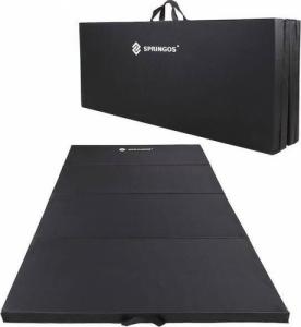 Springos Materac gimnastyczny 3-częściowy FA0065 240 cm x 120 cm x 5 cm czarny 3