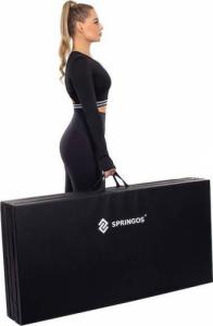 Springos Materac gimnastyczny 3-częściowy FA0065 240 cm x 120 cm x 5 cm czarny 6
