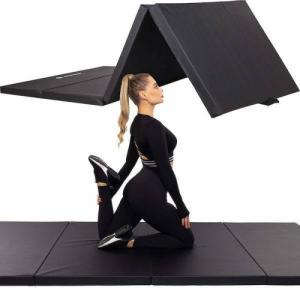 Springos Materac gimnastyczny 3-częściowy FA0065 240 cm x 120 cm x 5 cm czarny 8