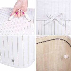 Kosz na pranie Springos Pojemnik na pranie 72L kosz z klapą biały UNIWERSALNY 4