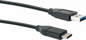 Kabel USB Schwaiger USB-A - USB-C 1 m Czarny (CK3141533) 2