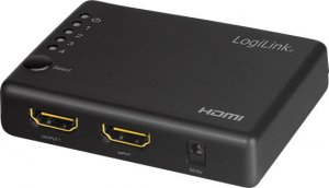 LogiLink LogiLink HDMI-Splitter 1x4-Port, 4K/30Hz, schlank, schw. 1
