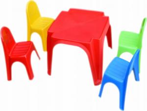 Starplast Stół dla dzieci plastikowy zestaw stolik+4 krzesła 2