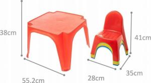 Starplast Stół dla dzieci plastikowy zestaw stolik+4 krzesła 6