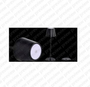 Lampa stołowa V-TAC Lampka Restauracyjna Biurkowa Nocna V-TAC 3W LED Ładowalna Szczelna IP54 Czarna VT-7522 3000K 200lm 1