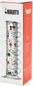 Bialetti Italia - Zestaw 6 filiżanek do espresso na stojaku 2