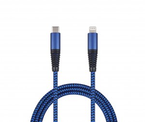 Kabel USB 2GO USB-C - Lightning 1 m Niebieski (797196) 1