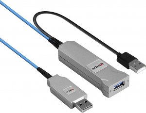 Kabel USB Lindy USB-A - 2x USB-A 30 m Niebieski (43345) 1