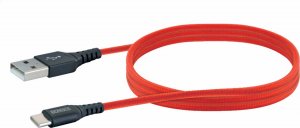 Kabel USB Schwaiger USB-A - USB-C 1.2 m Czerwony (LPRO510501) 1