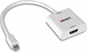 Adapter AV Lindy DisplayPort - HDMI biały (38319) 1