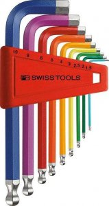 PB Swiss Tools Zestaw kluczy trzpieniowych sześciokątnych z końcówką kulistą, rainbow PB Swiss Tools 1