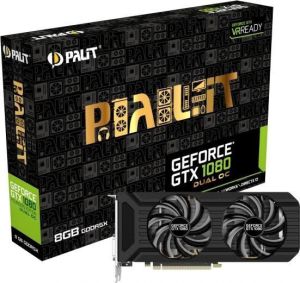 Karta graficzna Palit GeForce GTX1080 DUAL OC 8GB GDDR5X (256 Bit) DVI, HDMI, 3DP, BOX (NEB1080U15P2D) 1