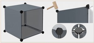 MAXXLLC SZAFA MODUŁOWA Garderoba PÓŁKI SZAFKA REGAŁ 4