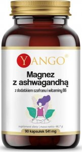 Yango Yango  Magnez z ashwagandhą z dodatkiem szafranu i witaminy B6  90 kaps. 1