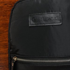 Betlewski Stylowy Plecak Damski Betlewski czarny A5 pojemny modny BE4 7