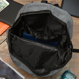 Betlewski Czarno-szary męski plecak sportowy Betlewski duży szkolny modny BE5 8