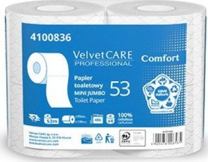 Velvet Papier toaletowy celulozowy VELVET Comfort, 2-warstwowy, 486 listków, 4szt., biały 1