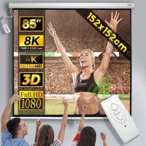 Ekran do projektora Jago JAGO Ekran do projektora  z pilotem, 152 x 152 cm 2