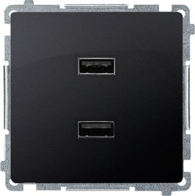 Kontakt-Simon Simon Basic Ładowarka 2 x USB (moduł), 2.1 A, 5V DC, 230V grafit matowy BMC2USB.01/28/B 1