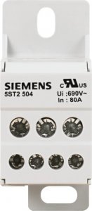 Siemens Blok rozdzielczy 80A 1P 690V 1x16mm2 8x10mm2 DIN 5ST2504 2