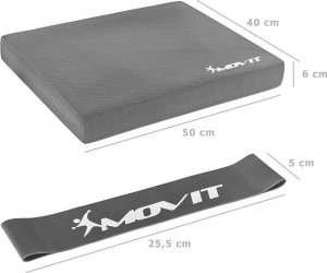 Movit Poduszka Balance z gumką gimnastyczną - szara 2