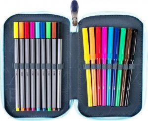 Piórnik St.Majewski Piórnik trzypoziomowy z wyposażeniem Night Cats PC-05 3