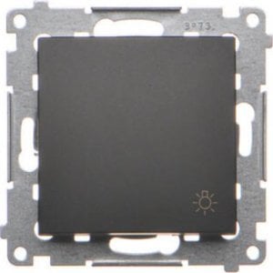 Kontakt-Simon Simon 54 Przycisk światło” (moduł) 10AX 250V szybkozłącza czarny mat DS1.01/49 1