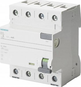 Siemens Wyłącznik różnicowoprądowy SENTRON Typ A IN=25A 3+N 30MA 400V 4MM N-Lewa 1