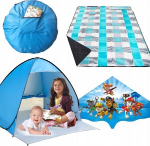 Jack Mors Namiot Plażowy Koc Plażowy Latawiec Zestaw Dzieci 13