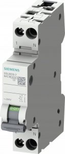 Siemens Wyłącznik nadmiarowoprądowy C4 6kA 1+N 1 modułowy 5SL6004-7 1