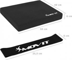 Movit Poduszka Balance z gumką gimnastyczną - czarny 4