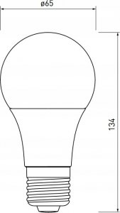 GTV Źródło światła LED, A65, 3000K, E27, 18W, 1700lm LD-PC3A65-18W 3