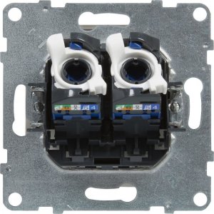 Legrand SUNO Gniazdo komputerowe podwójne RJ45 kat 6 UTP białe 721153 5