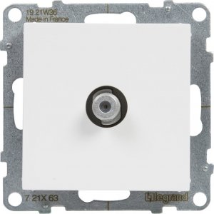 Legrand SUNO Gniazdo telewizyjne typ F końcowe 1,5dB białe 721163 2