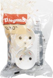 Legrand SUNO Gniazdo podwójne 2x2P+Z białe 16A 250V zaciski śrubowe 721191 4
