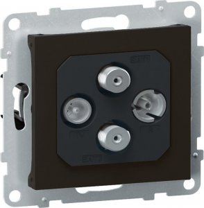 Legrand SUNO Gniazdo antenowe TV-R-2xSAT końcowe 1,5dB czarne 721470 3