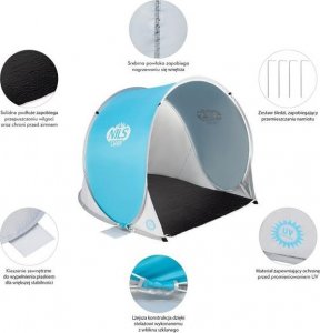 Nils Extreme NC3173 NIEBIESKO-SZARY NAMIOT PLAŻOWY SAMOROZKŁADAJĄCY PODŁOGA NILS CAMP 12