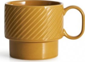 Sagaform Filiżanka do herbaty żółta ceramika 0,4 l wys. 9 cm 1